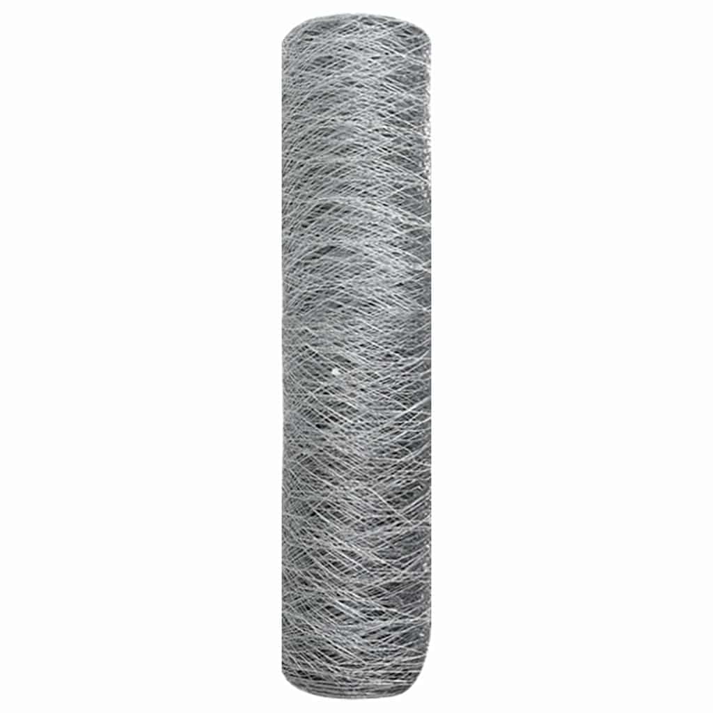 Hexagonzaun Silber 0,4 x 10 m Verzinkter Stahl