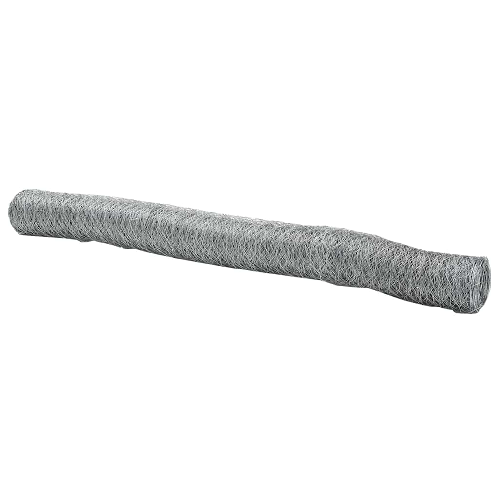 Sechseckgeflechtzaun 1,2 x 10 m Verzinkter Stahl Silber