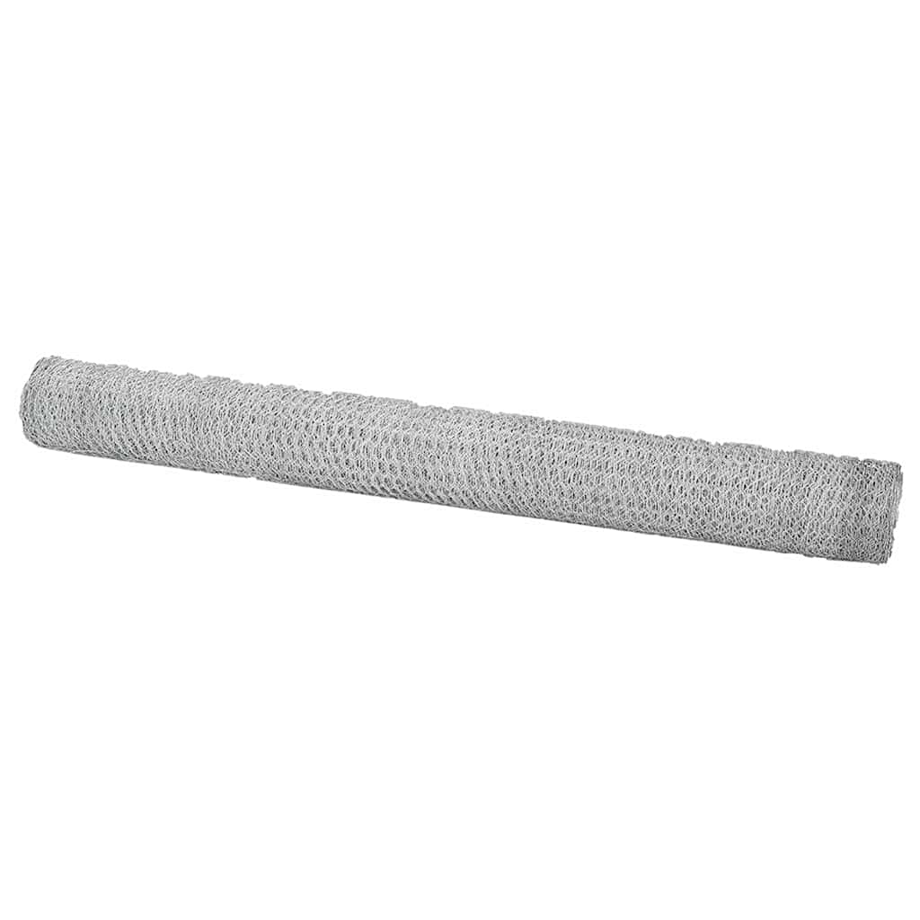 Hexagonzaun Silber 1,5 x 10 m Verzinkter Stahl