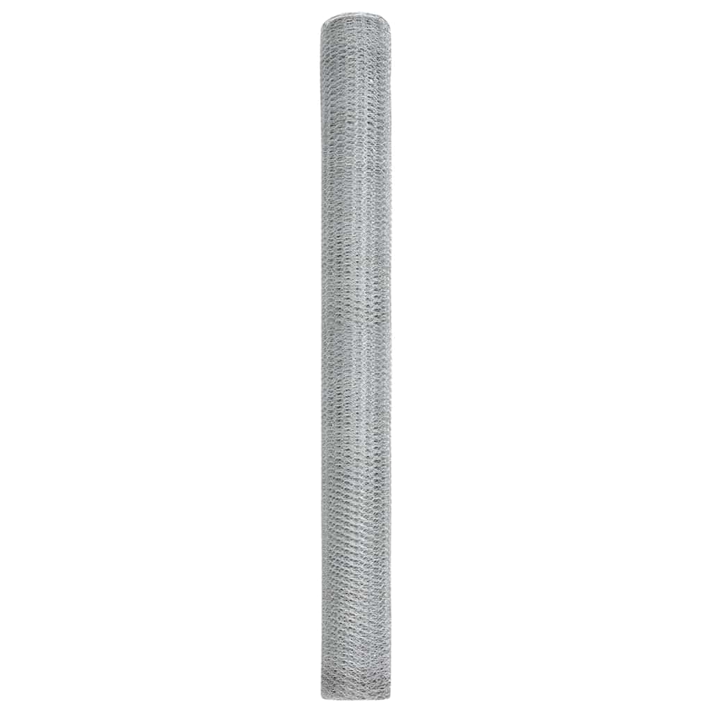 Hexagonzaun Silber 1,5 x 10 m Verzinkter Stahl