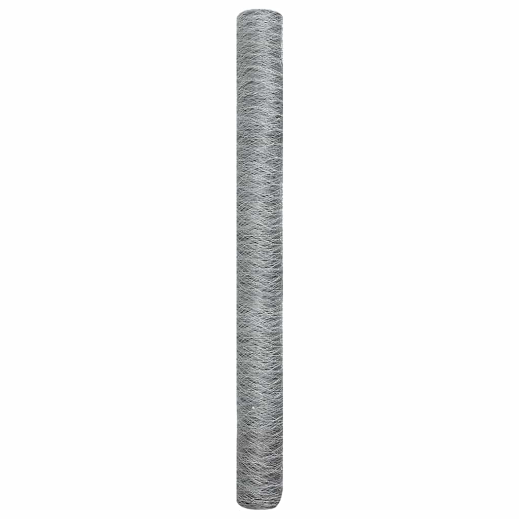 Sechseckgeflechtzaun 1,5 x 10 m Verzinkter Stahl Silber