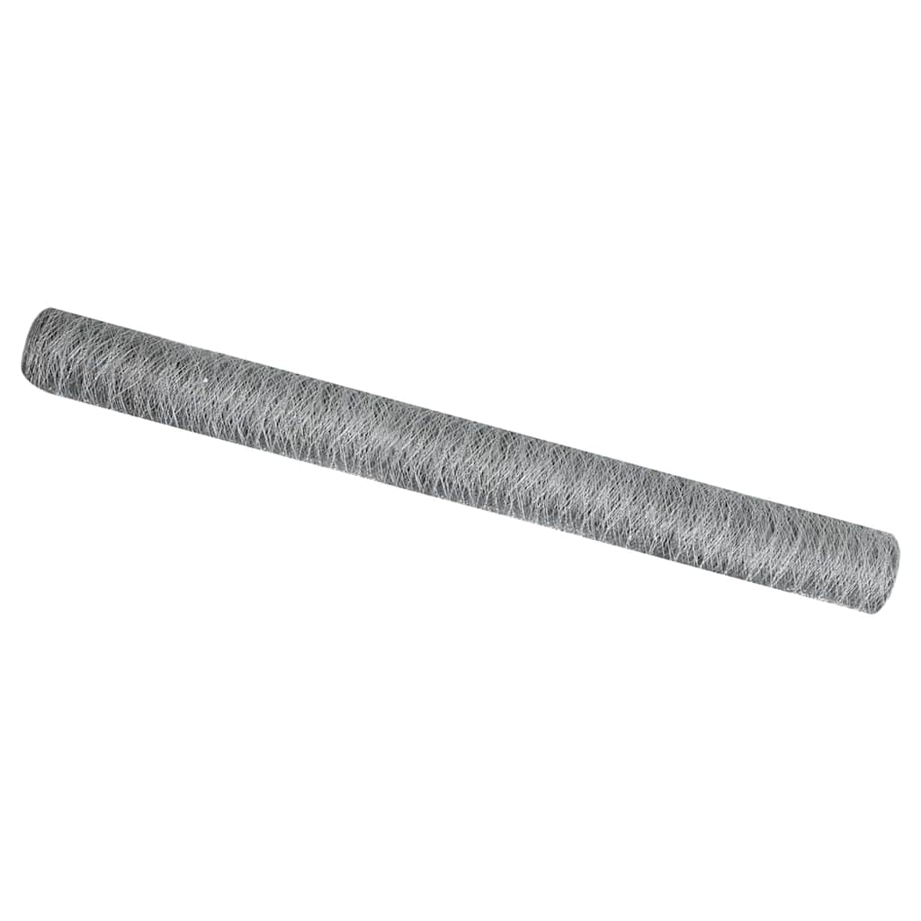Sechseckgeflechtzaun 1,6 x 10 m Verzinkter Stahl Silber