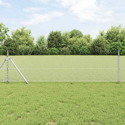 Sechseckgeflechtzaun 25 x 0,6 m Verzinkter Stahl Silber