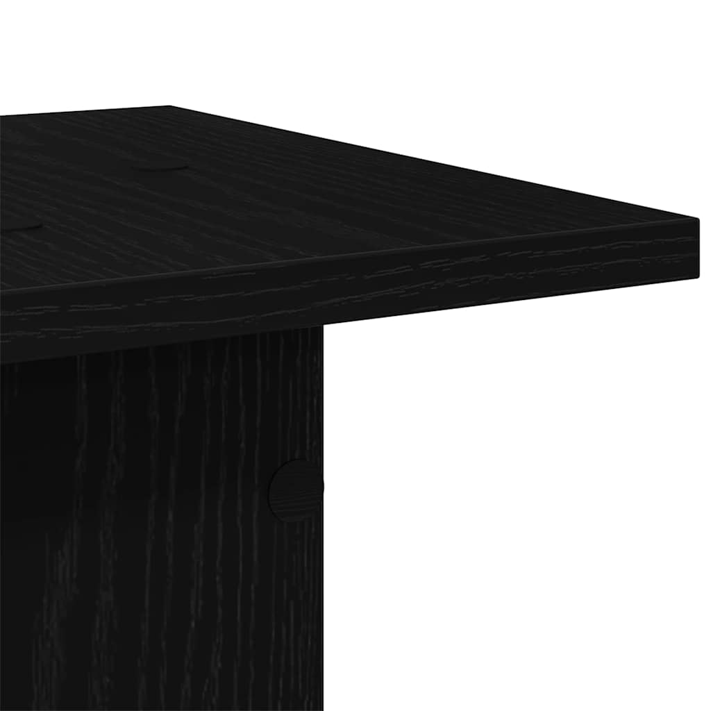 Pflanzenständer 2 stk. Schwarz Eichen-Optik 30 x 30 x 95 cm