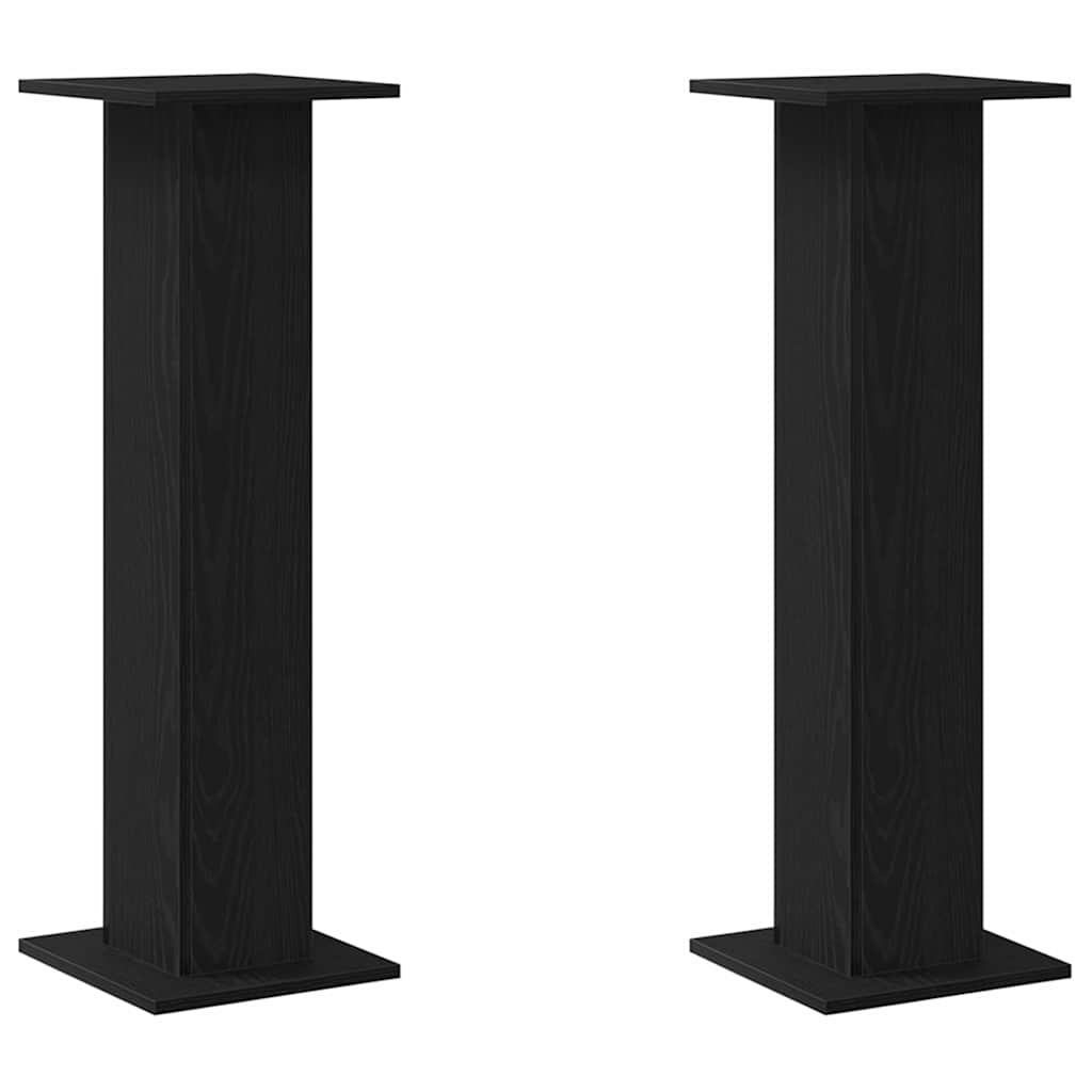 Pflanzenständer 2 stk. Schwarz Eichen-Optik 30 x 30 x 95 cm