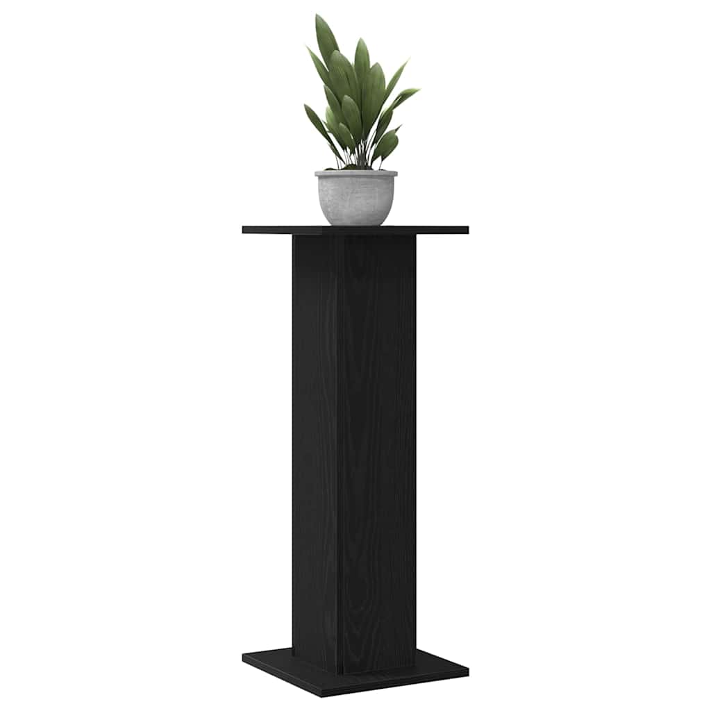 Pflanzenständer 2 pcs Schwarz Eichen-Optik 30 x 30 x 80 cm