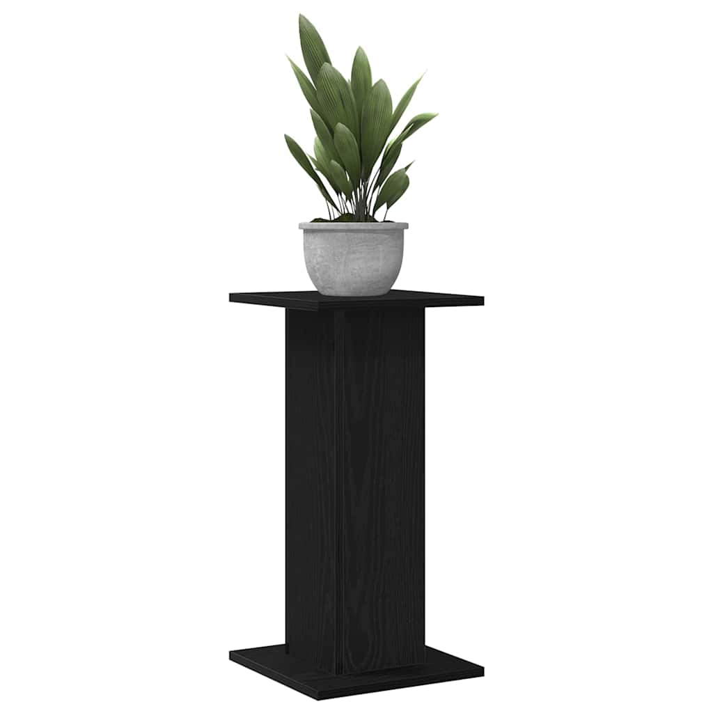 Pflanzenständer 2 pcs Schwarz Eichen-Optik 30 x 30 x 60 cm