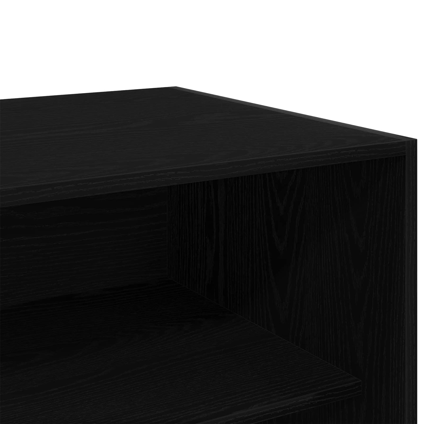 Kleiderschrank mit Regal Schwarz Eichen-Optik 100 x 50 x 200 cm