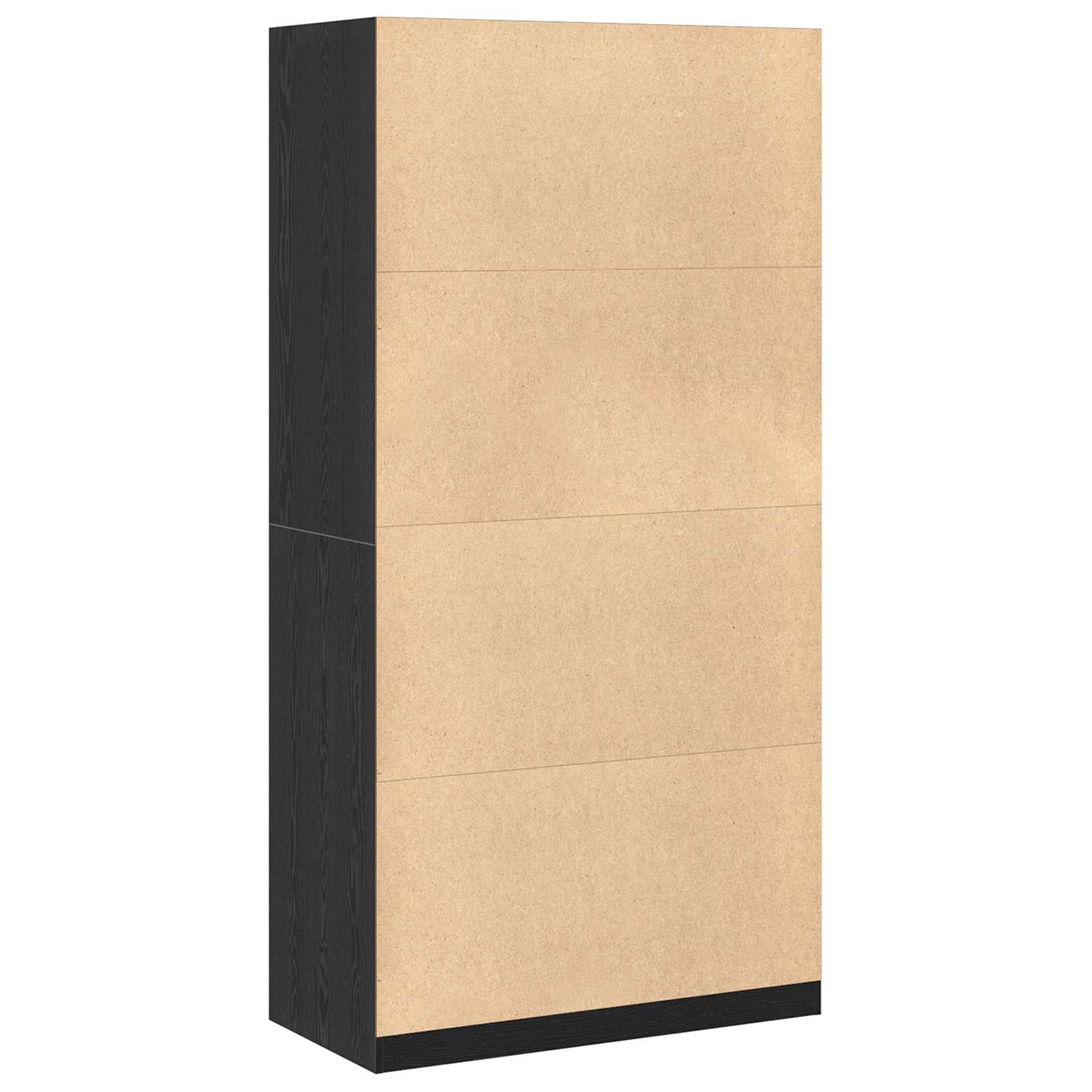 Kleiderschrank Schwarz Eichen-Optik 100 x 50 x 200 cm