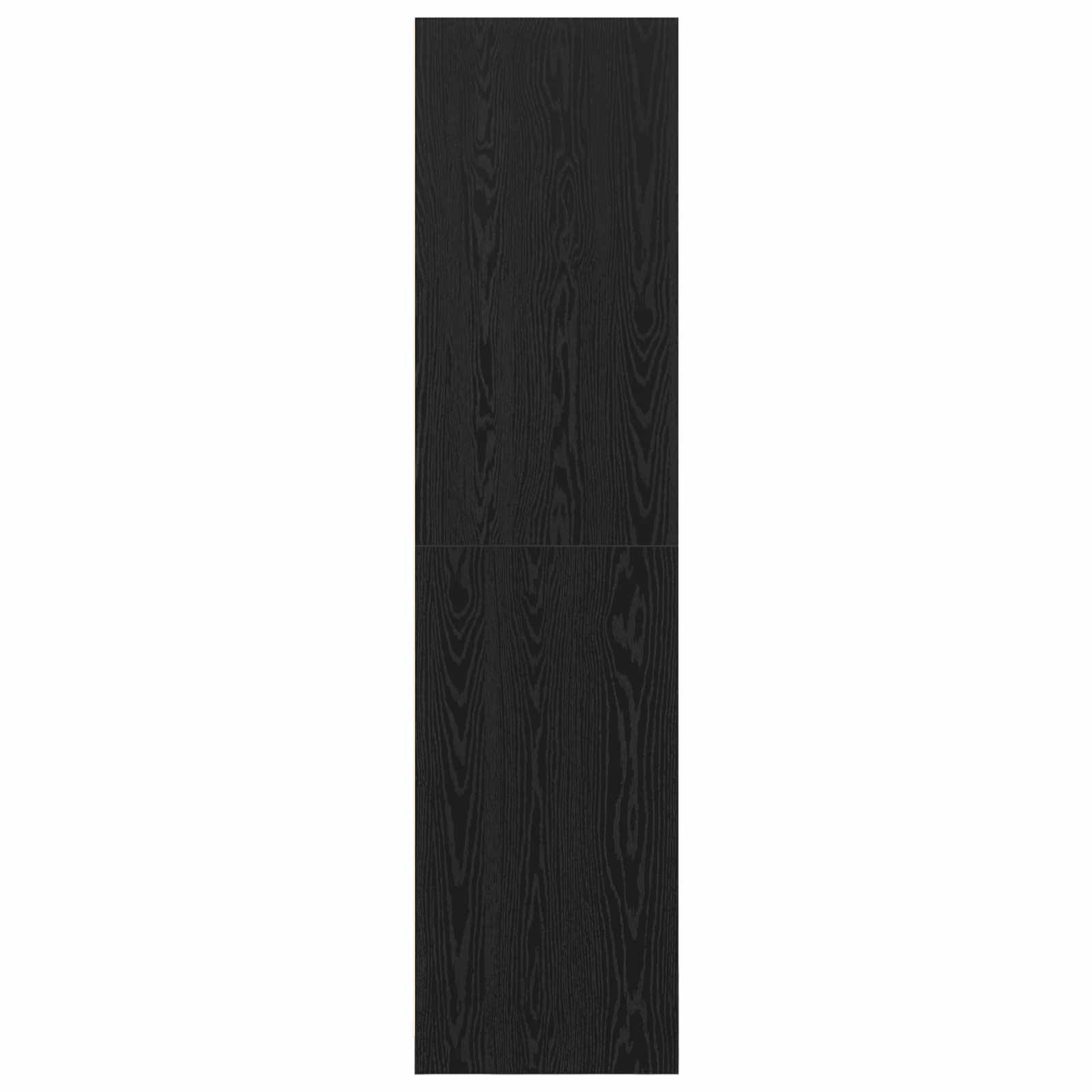Kleiderschrank mit Regal Schwarz Eichen-Optik 100 x 50 x 200 cm