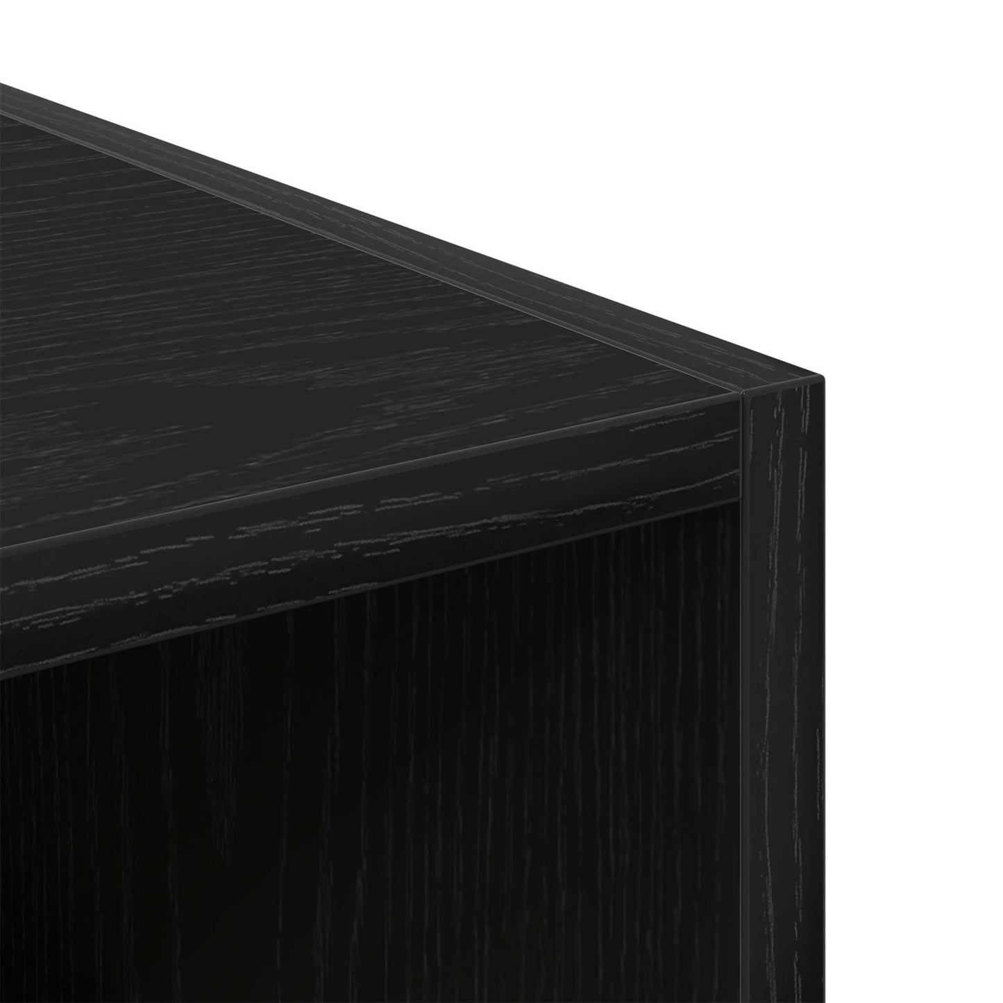 Kleiderschrank mit Regal Schwarz Eichen-Optik 30 x 50 x 200 cm