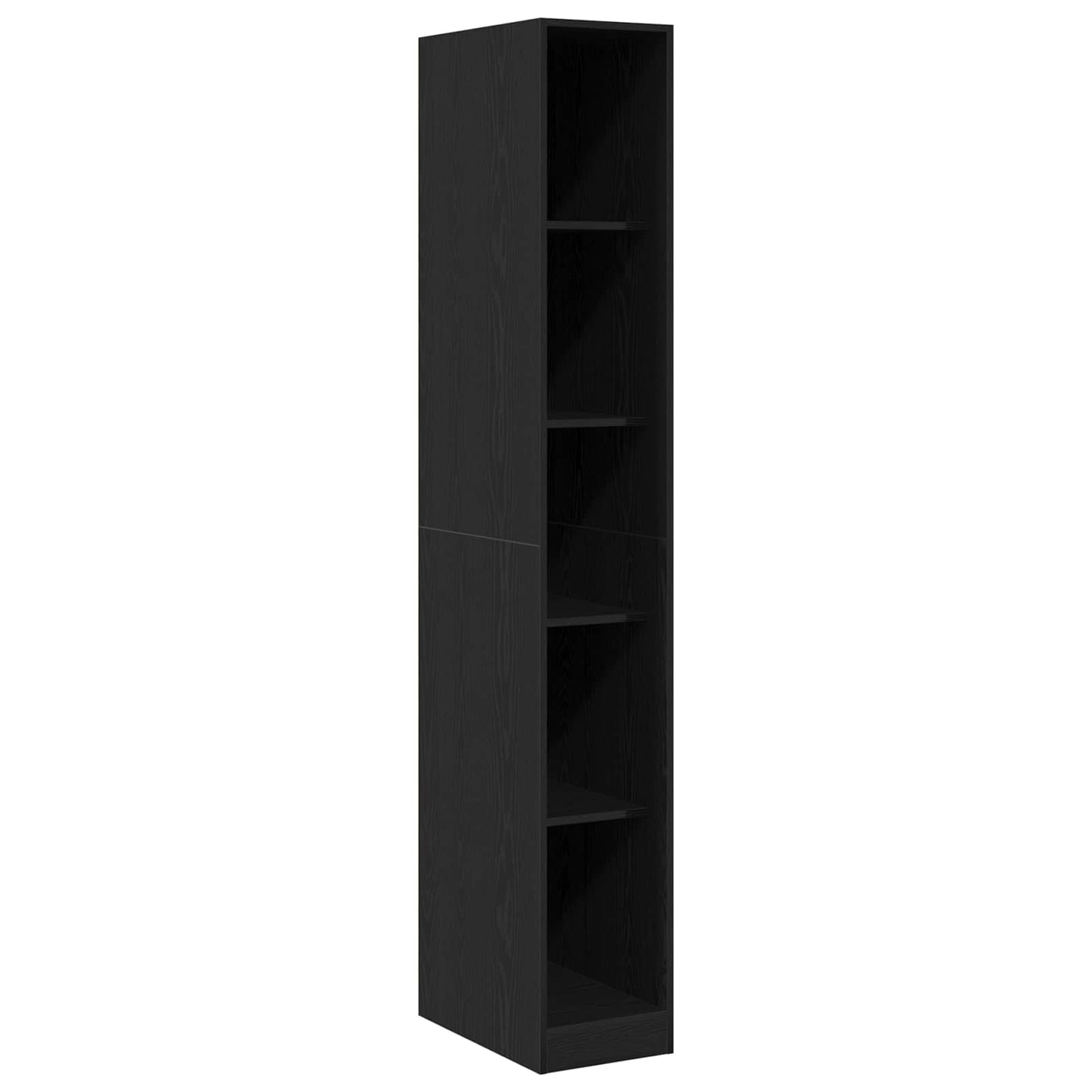 Kleiderschrank mit Regal Schwarz Eichen-Optik 30 x 50 x 200 cm