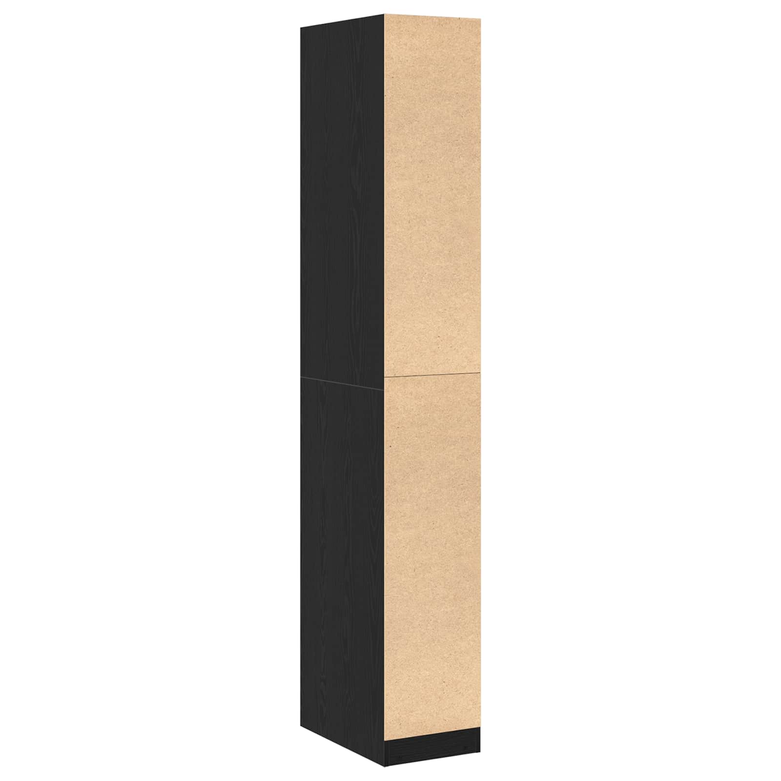 Kleiderschrank mit Regal Schwarz Eichen-Optik 30 x 50 x 200 cm