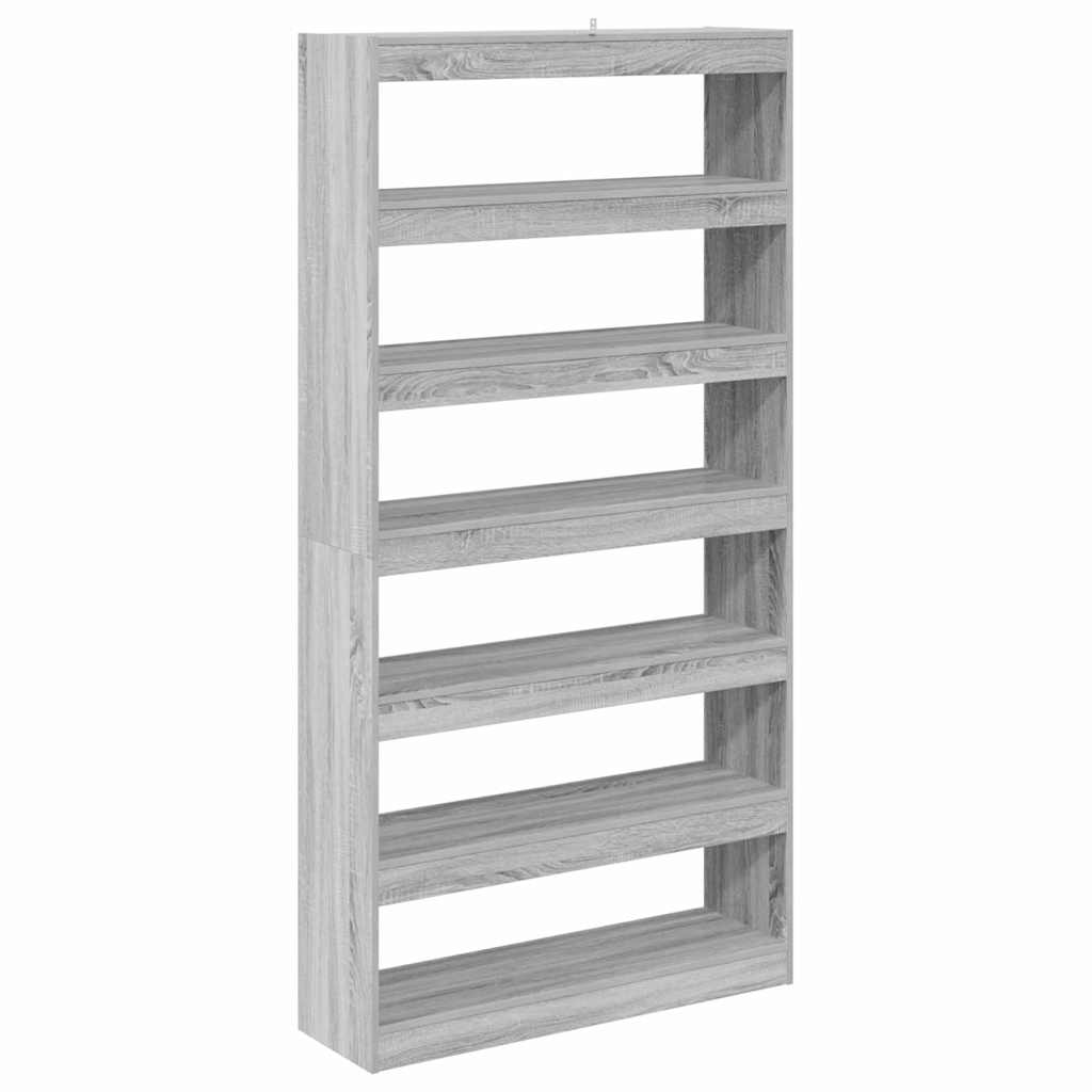 Bücherregal 6 Ebenen 100 x 30 x 198 cm Holzwerkstoff