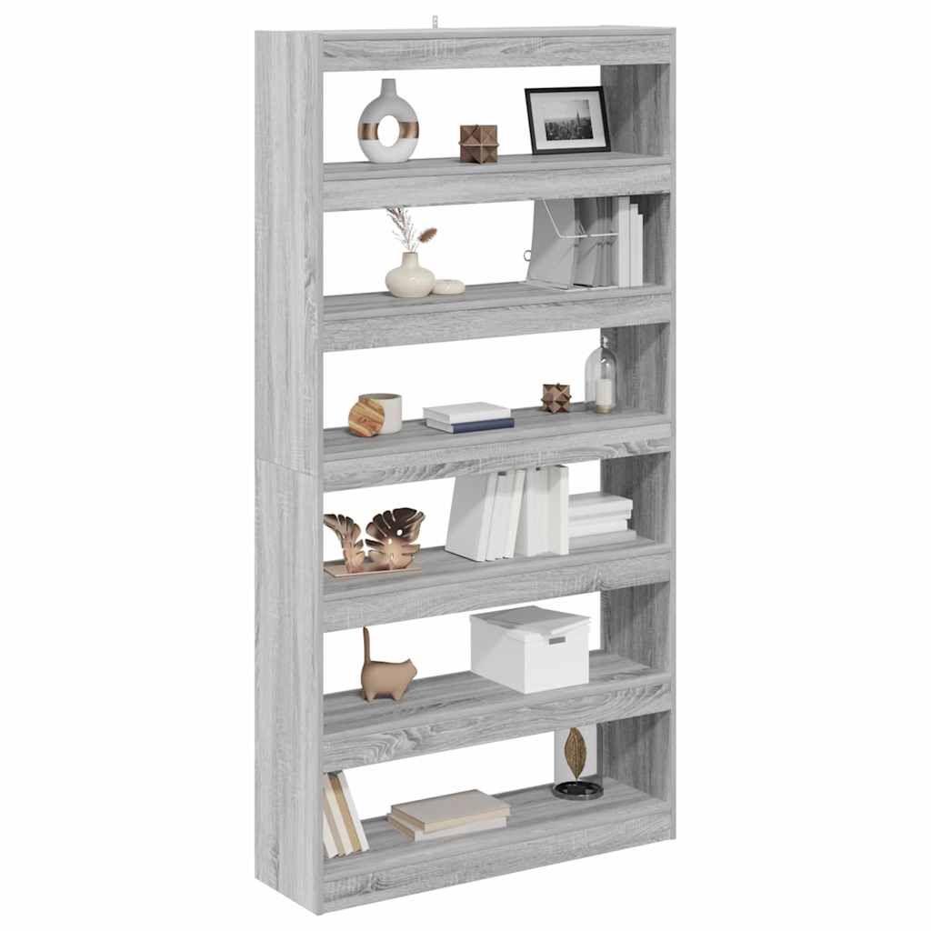 Bücherregal 6 Ebenen 100 x 30 x 198 cm Holzwerkstoff