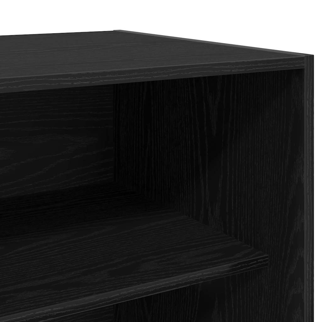 Kleiderschrank Schwarz Eichen-Optik 80 x 50 x 200 cm