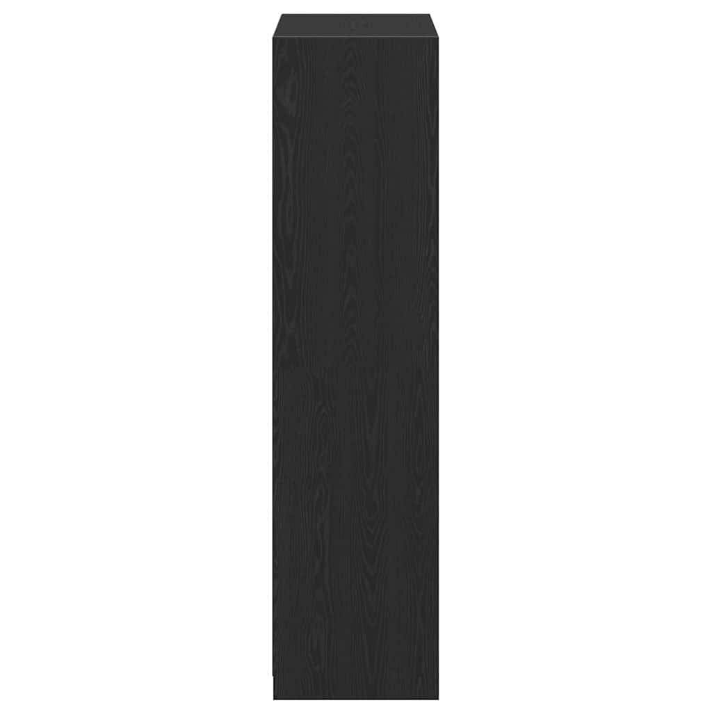 Kleiderschrank Schwarz Eichen-Optik 80 x 50 x 200 cm
