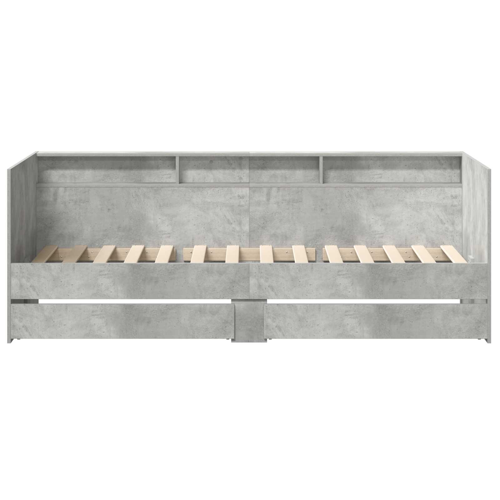 Tagesbett mit Schubladen Grau 90 x 200 cm Holzwerkstoff