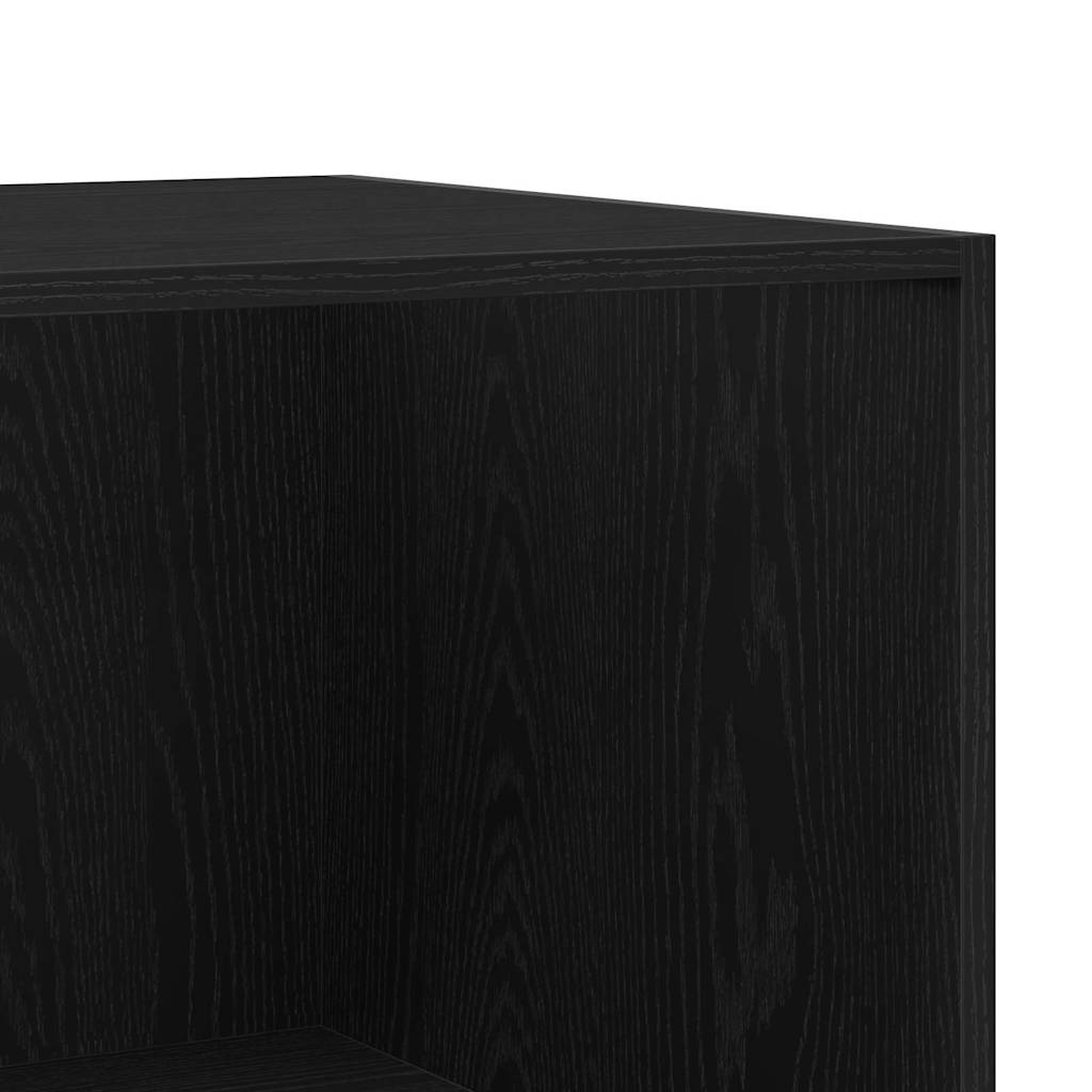 Kleiderschrank Schwarz Eichen-Optik 50 x 50 x 200 cm