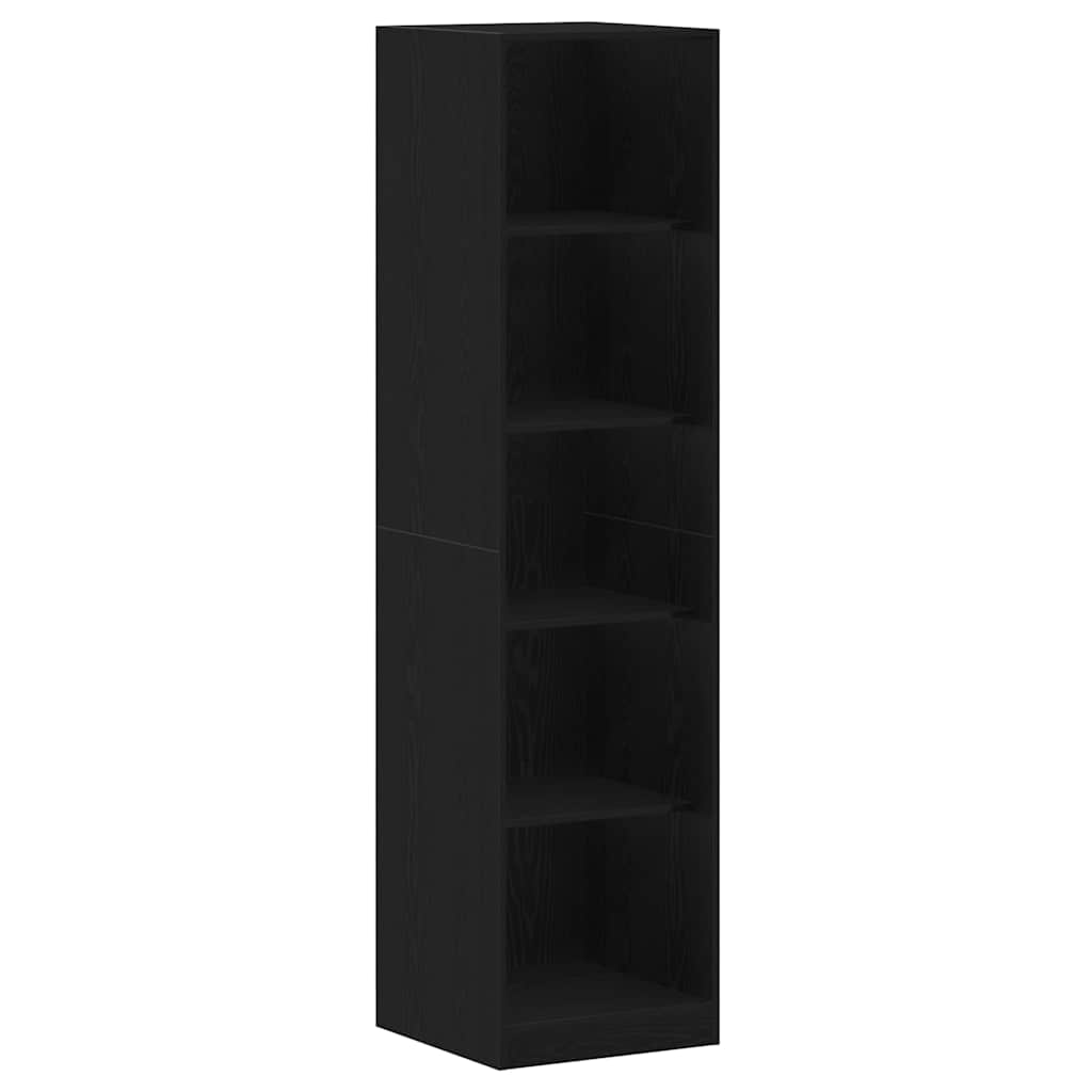 Kleiderschrank Schwarz Eichen-Optik 50 x 50 x 200 cm