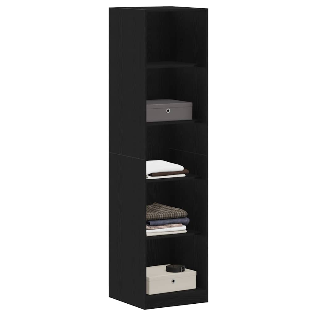 Kleiderschrank Schwarz Eichen-Optik 50 x 50 x 200 cm