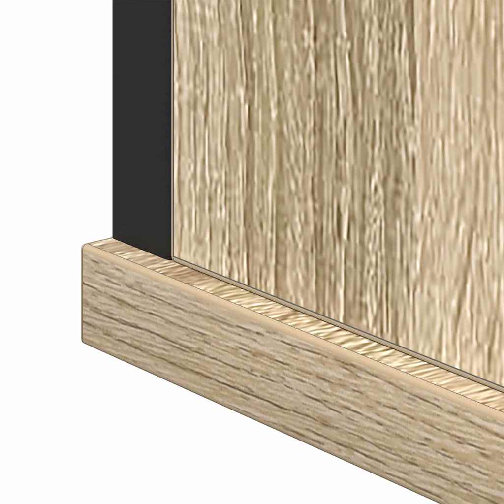 Badezimmermöbel-Set mit Regal mit Tür 3 pcs Braun Holzwerkstoff