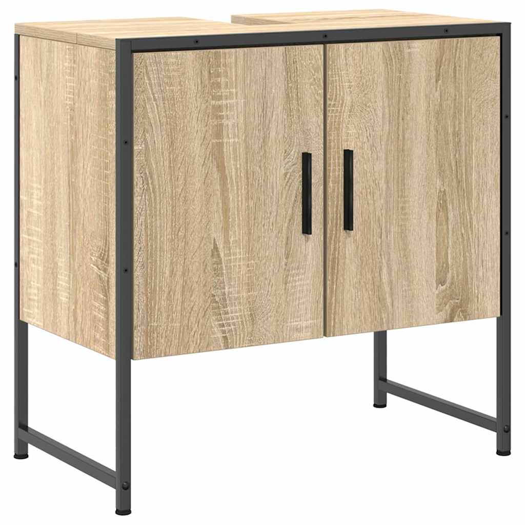 Badezimmermöbel-Set 3 stk. Braun 60 x 33 x 60 cm Holzwerkstoff
