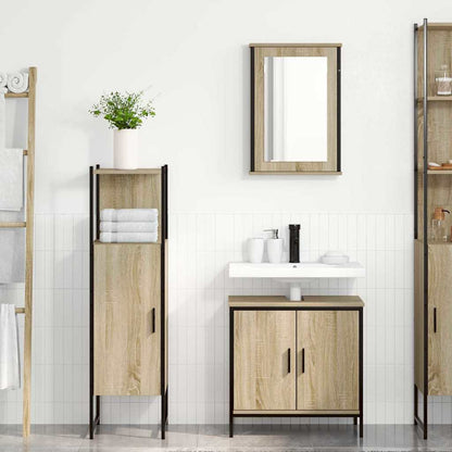Badezimmermöbel-Set 3 stk. Braun 60 x 30 x 60 cm Holzwerkstoff