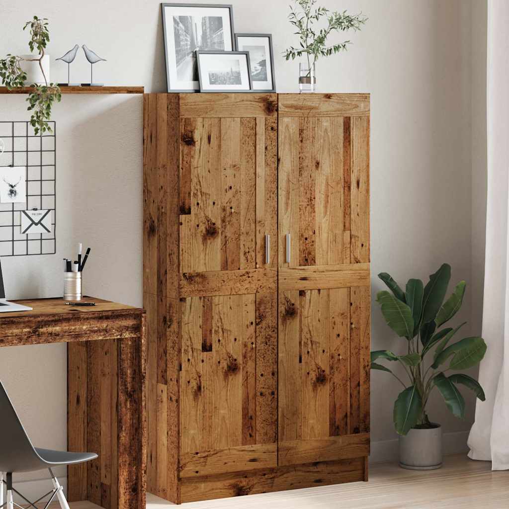 Bücherschrank Altholz-Optik 82,5x30,5x150 cm Holzwerkstoff
