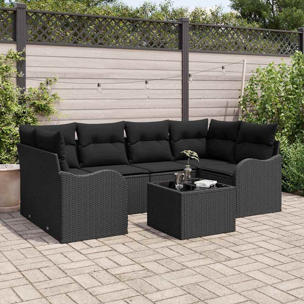 Gartensofa-set Schwarz 55 x 55 x 37 cm Poly-Rattan