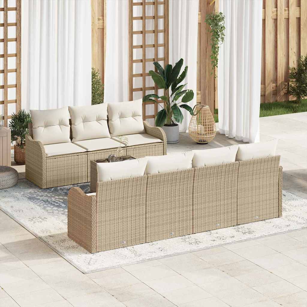 Gartensofa-set Beige 55 x 55 x 37 cm Poly-Rattan