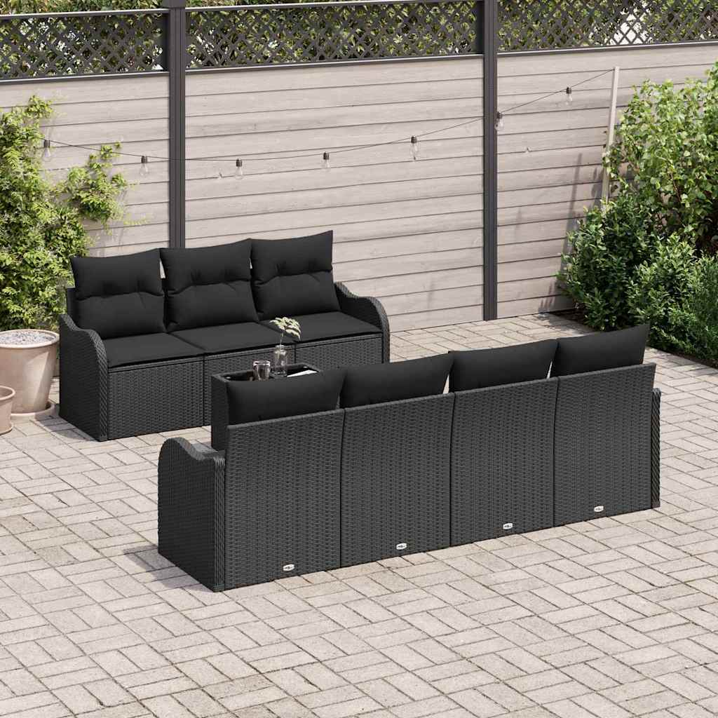 Gartensofa-set Schwarz 55 x 55 x 37 cm Poly-Rattan