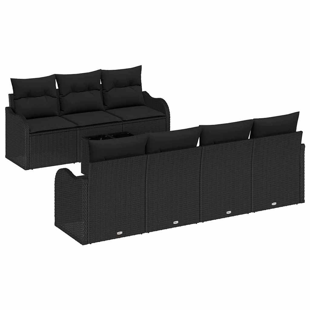 Gartensofa-set Schwarz 55 x 55 x 37 cm Poly-Rattan