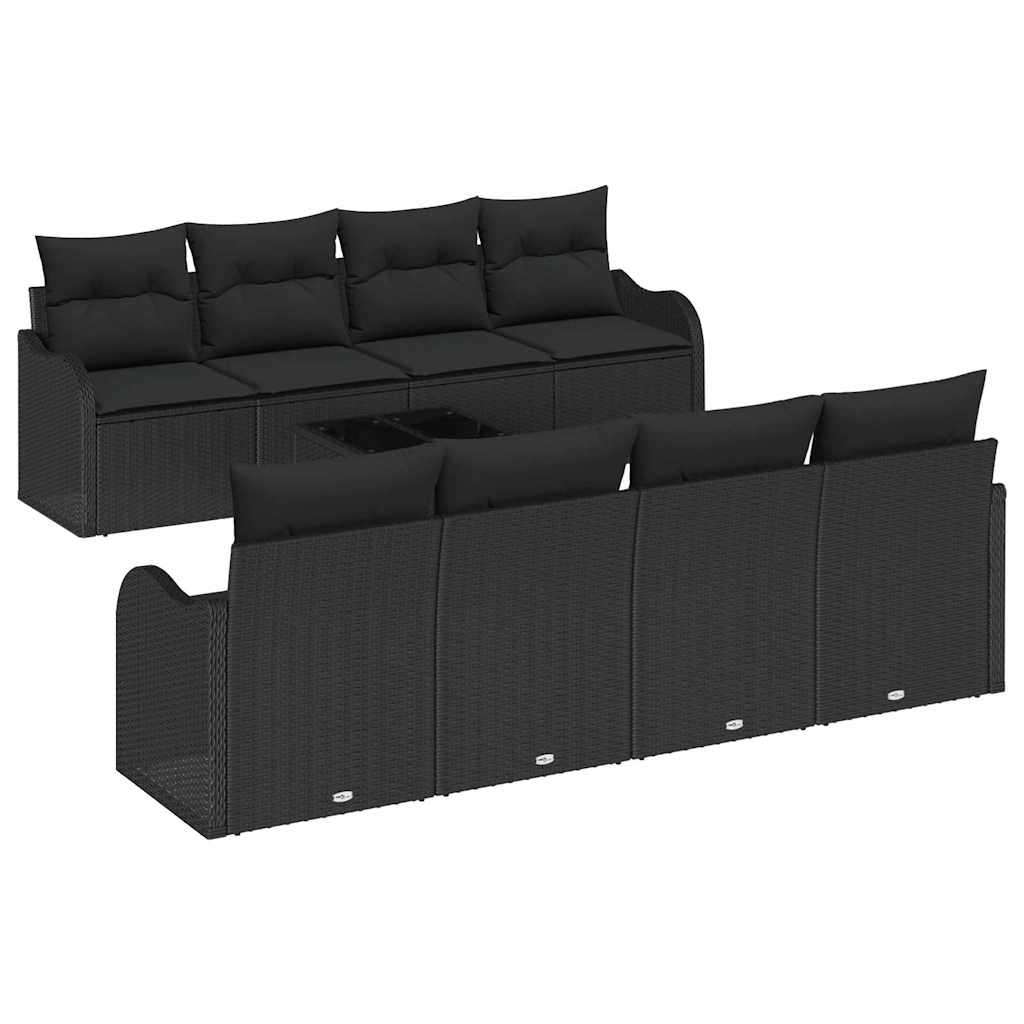 Gartensofa-set Schwarz 55 x 55 x 37 cm Poly-Rattan