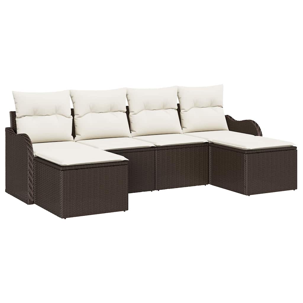 Gartensofa-set Braun Poly-Rattan