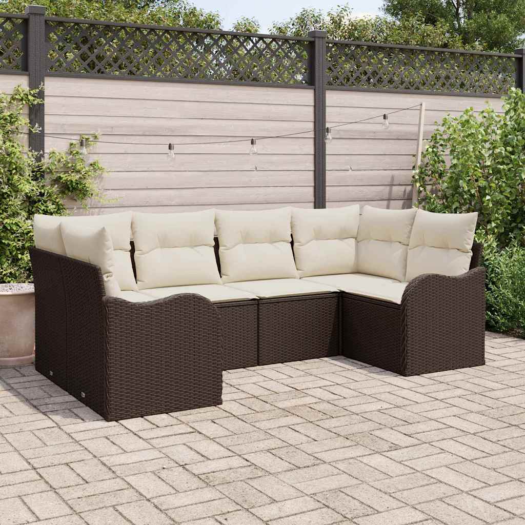 Gartensofa-set Braun Poly-Rattan