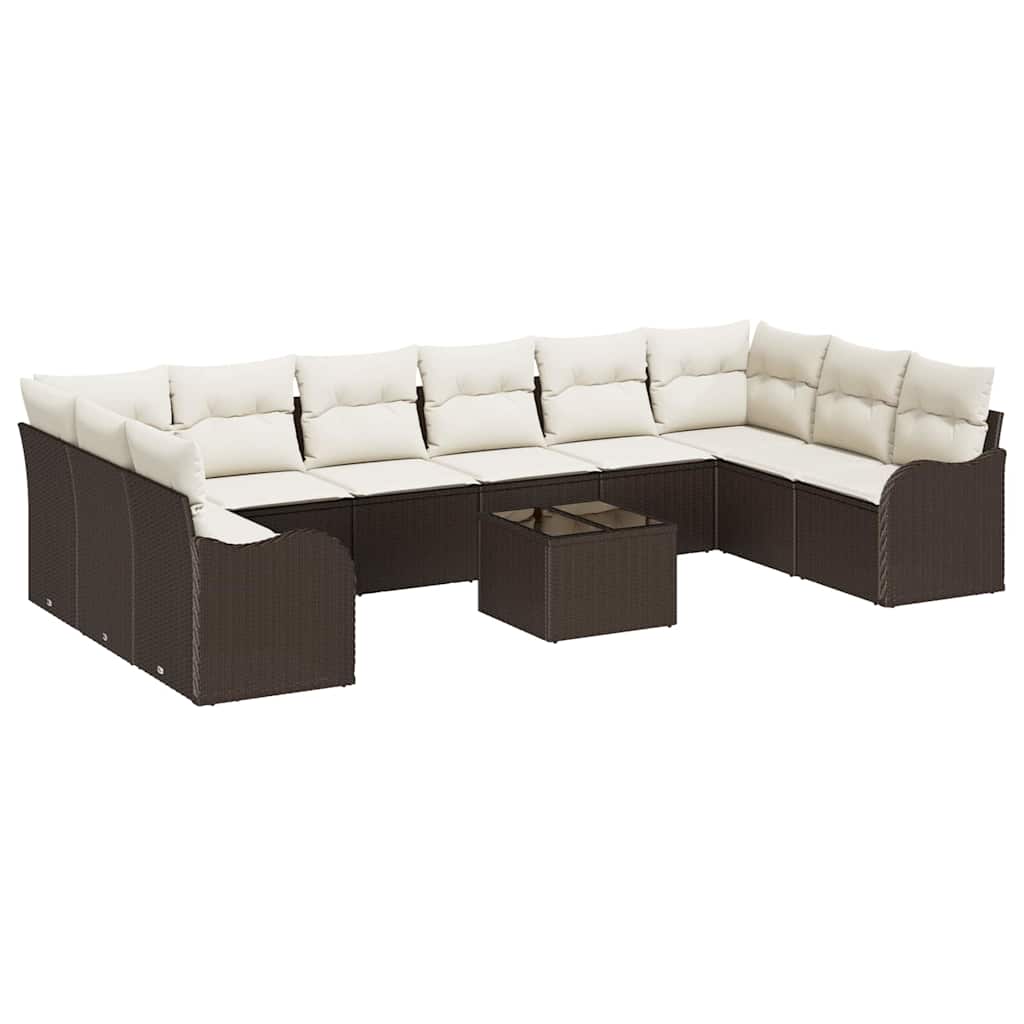 Gartensofa-set Braun 55 x 55 x 37 cm Poly-Rattan