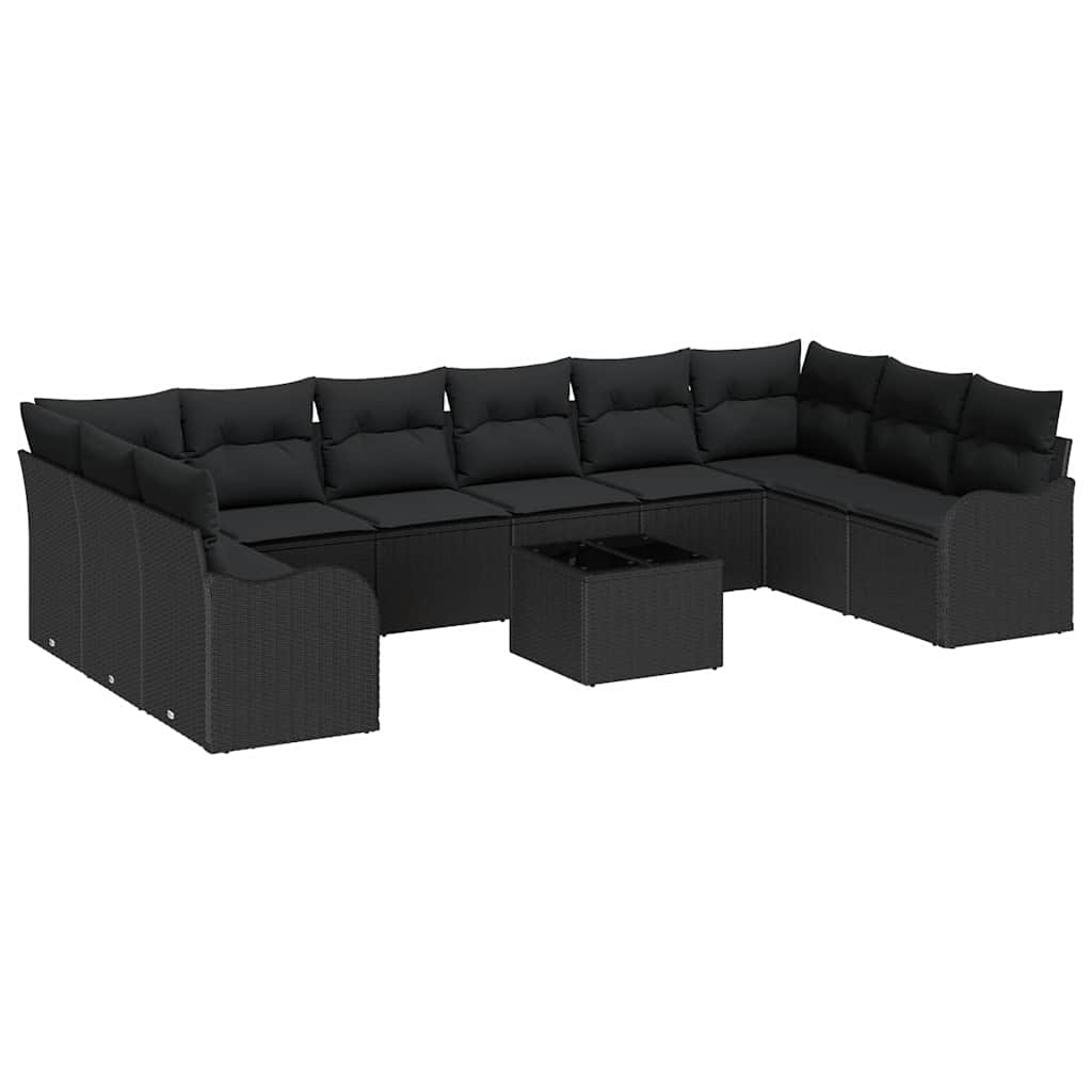 Gartensofa-set Schwarz 55 x 55 x 37 cm Poly-Rattan