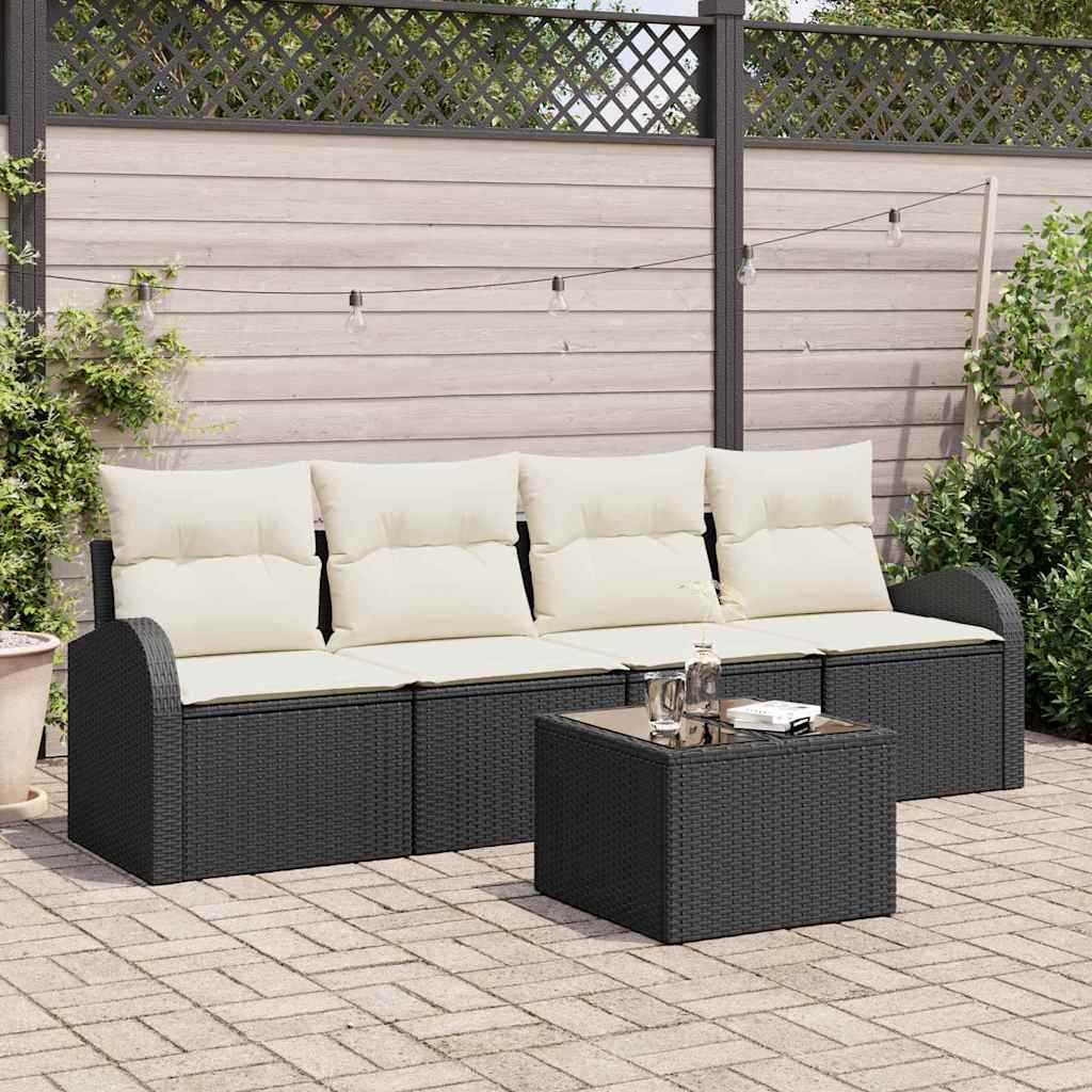 Gartensofa-set Schwarz 55 x 55 x 37 cm Poly-Rattan