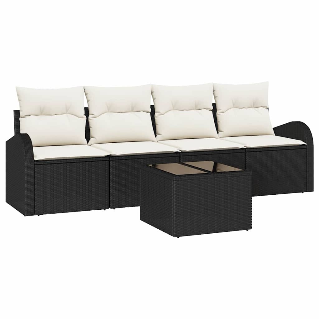 Gartensofa-set Schwarz 55 x 55 x 37 cm Poly-Rattan