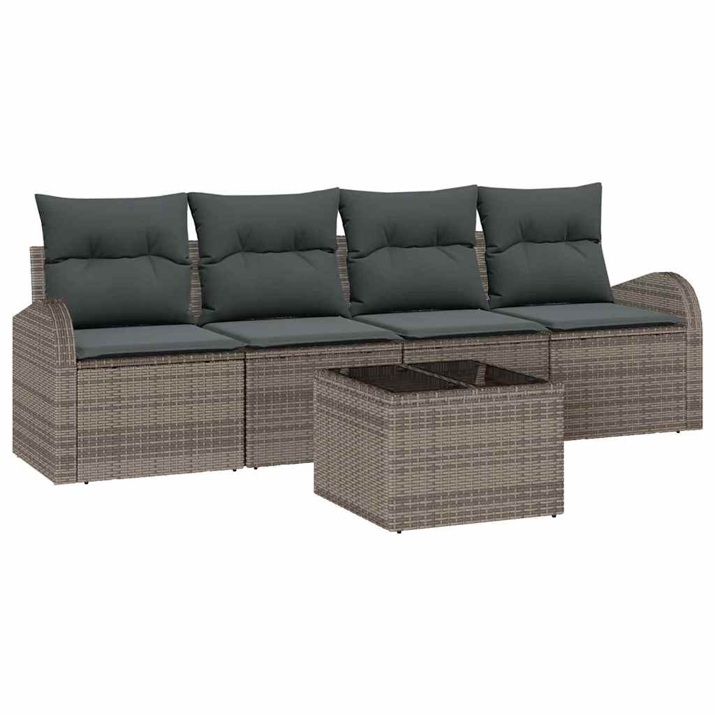 Gartensofa-set Grau 55 x 55 x 37 cm Poly-Rattan