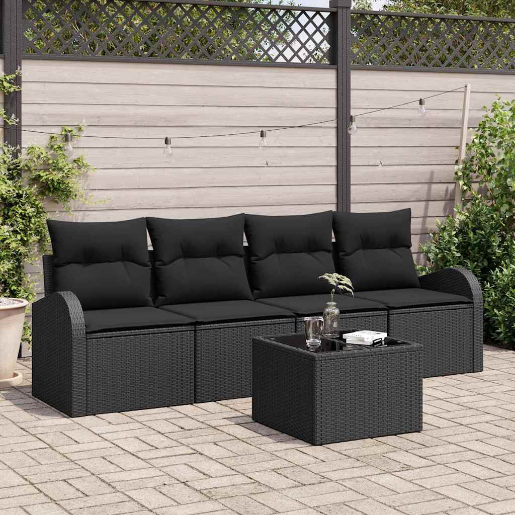 Gartensofa-set Schwarz 55 x 55 x 37 cm Poly-Rattan