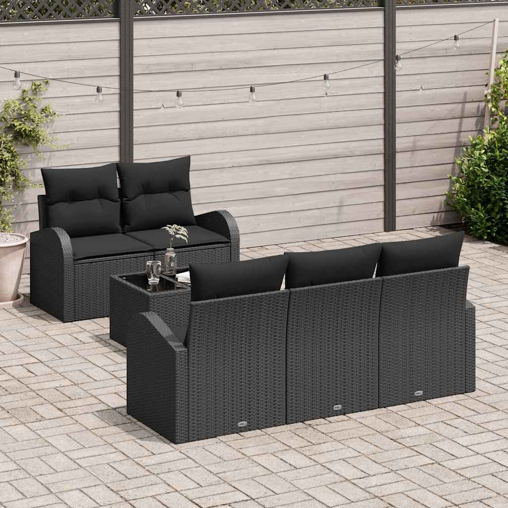 Gartensofa-set Schwarz 55 x 55 x 37 cm Poly-Rattan