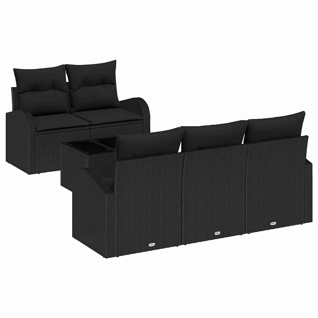 Gartensofa-set Schwarz 55 x 55 x 37 cm Poly-Rattan