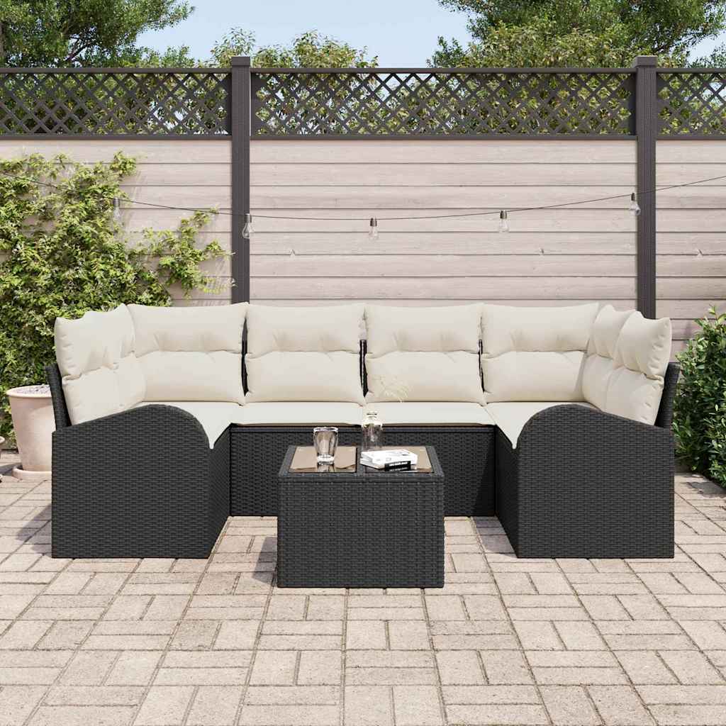 Gartensofa-set Schwarz 55 x 55 x 37 cm Poly-Rattan