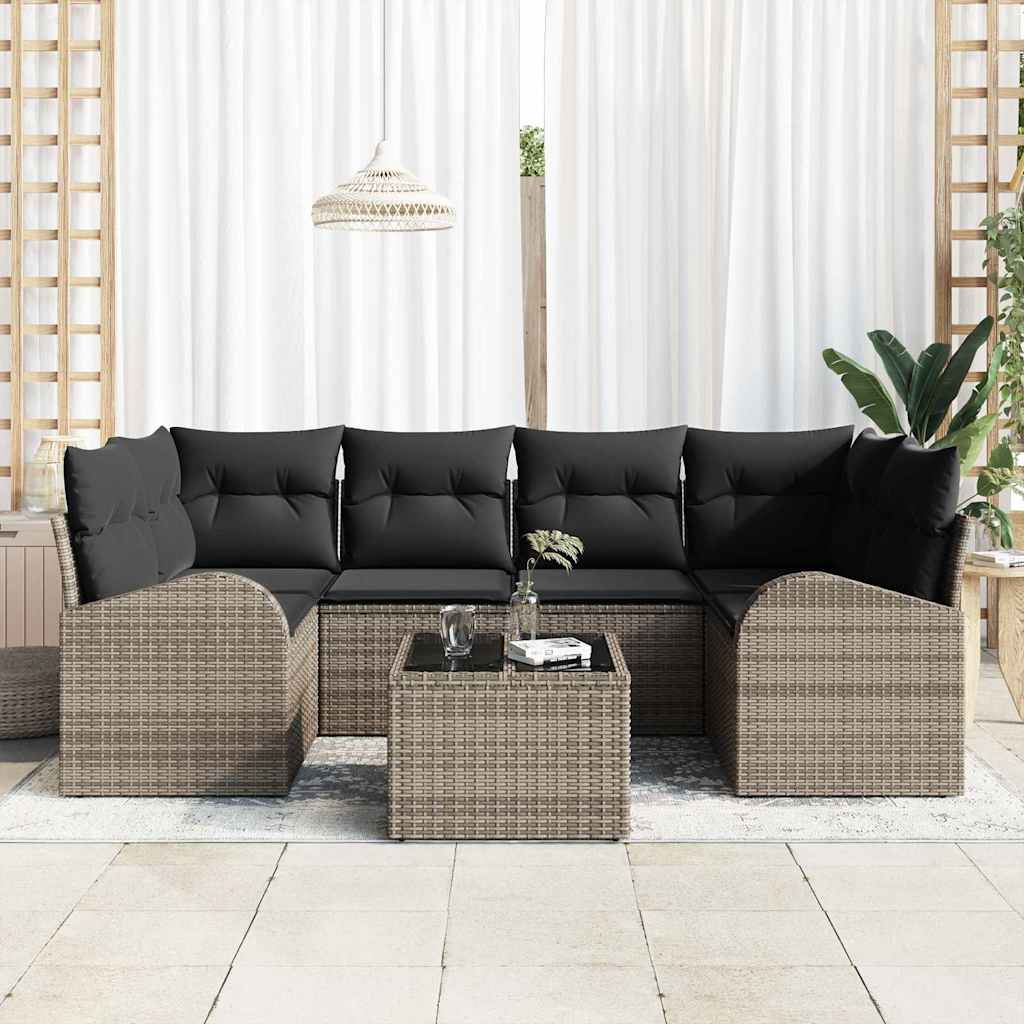 Gartensofa-set Grau 55 x 55 x 37 cm Poly-Rattan