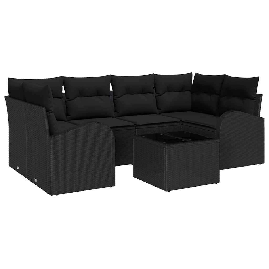 Gartensofa-set Schwarz 55 x 55 x 37 cm Poly-Rattan
