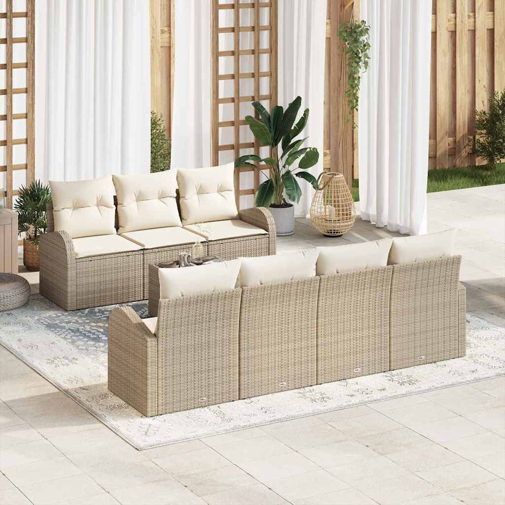 Gartensofa-set Beige 55 x 55 x 37 cm Poly-Rattan
