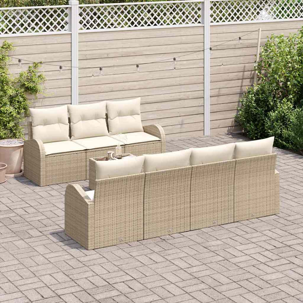 Gartensofa-set Beige 55 x 55 x 37 cm Poly-Rattan