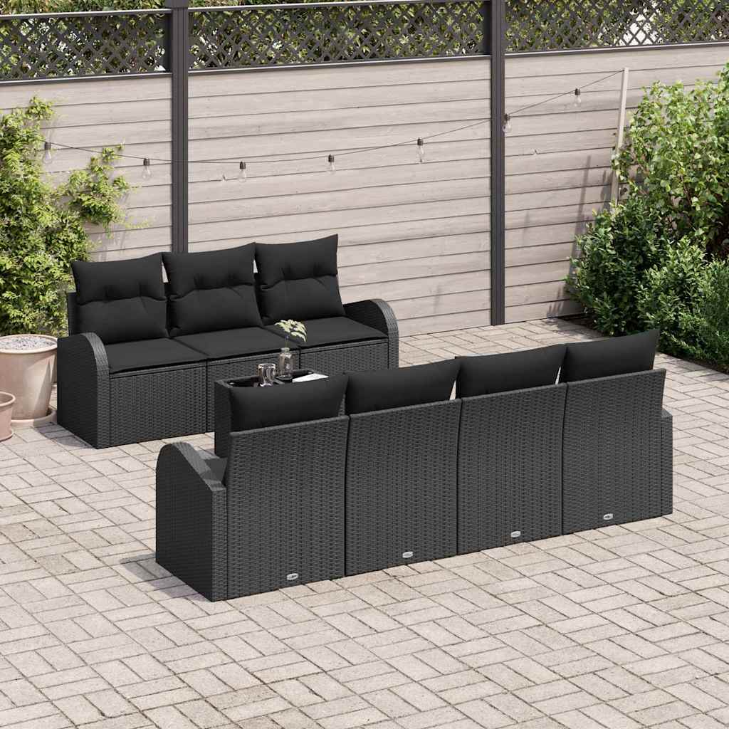 Gartensofa-set Schwarz 55 x 55 x 37 cm Poly-Rattan